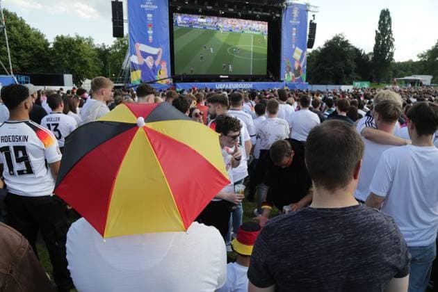 19 06 2024 Dortmund, fan zone in Westfalenpark, also broadcast UEFA EURO2024 group match Germany vs. Hungary, final score 2 0