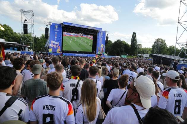 19 06 2024 Dortmund, fan zone in Westfalenpark, also broadcast UEFA EURO2024 group match Germany vs. Hungary, final score 2 0