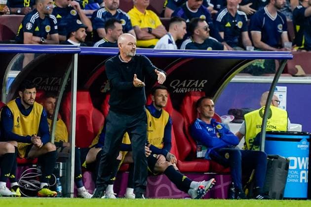 Cologne, Germany, June 19th 2024: Head coach Steve Clarke (Scotland) during the UEFA EURO, EM, Europameisterschaft,Fussball 2024 Germany Group A football match between Scotland and Switzerland at Cologne Stadium in Cologne, Germany. (Daniela Porcelli SPP) Copyright: xDanielaxPorcellix xSPPx spp-en-DaPoSp-20240619-_DP12175