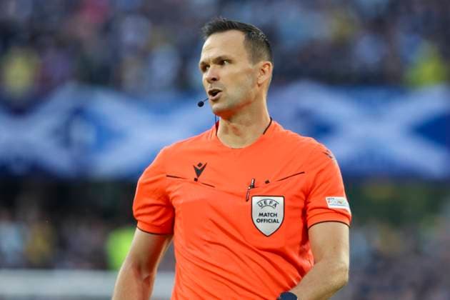 Referee Ivan Kruzliak Slovakia , Football, UEFA , European Championship, Group A 2024, Scotland vs Switzerland, 19 06 2024, Cologne Stadium, Cologne, Germany Cologne Cologne Stadium Nordrhein Westfalen Germany Copyright: xGrantxHubbsx