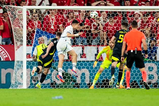 UEFA EURO 2024 Scotland Switzerland 19 06 2024 Zeki Ammdouni Switzerland, 25 with a great chance UEFA EURO 2024 Scotland Switzerland Stadium Cologne, Cologne on 19 06 2024 Copyright: xBEAUTIFULxSPORTS Meuselx