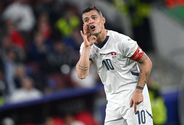 Fußball EURO 2024 Scotland - Switzerland 8712033 19.06.2024 Switzerland s Granit Xhaka reacts during the UEFA EURO, EM, Europameisterschaft,Fussball 2024 Group A soccer match between Scotland and Switzerland at the Cologne Stadium in Cologne, Germany. Alexey Filippov Sputnik Cologne Germany  Copyright: xAlexeyxFilippovx