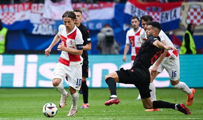 Hamburg, Germany, 190624. Volksparkstadion. UEFA EURO, EM, Europameisterschaft,Fussball 2024. Croatia - Albania, match of the second round of the European Championship, EM, Europameisterschaft group B. In the photo: Luka Modric. Photo: Ante Cizmic CROPIX Hamburg Germany Copyright: xxAntexCizmicx hrvatska_albanija294-190624