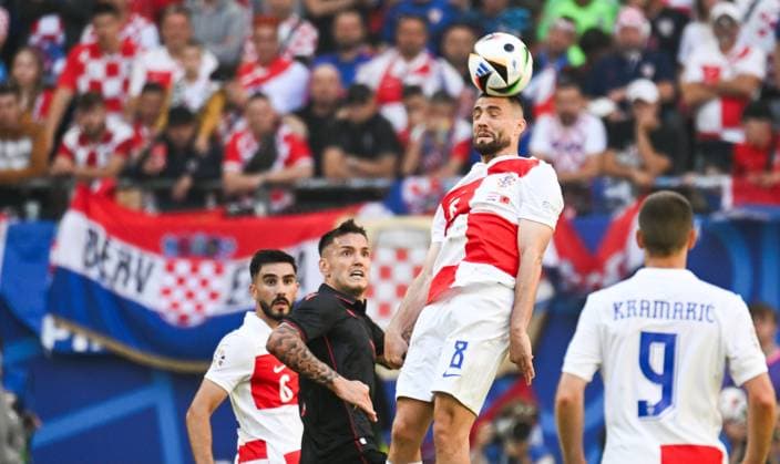 Hamburg, Germany, 190624. Volksparkstadion. UEFA EURO, EM, Europameisterschaft,Fussball 2024. Croatia - Albania, match of the second round of the European Championship, EM, Europameisterschaft group B. In the photo: Mateo Kovacic. Photo: Ante Cizmic CROPIX Hamburg Germany Copyright: xxAntexCizmicx hrvatska_albanija318-190624