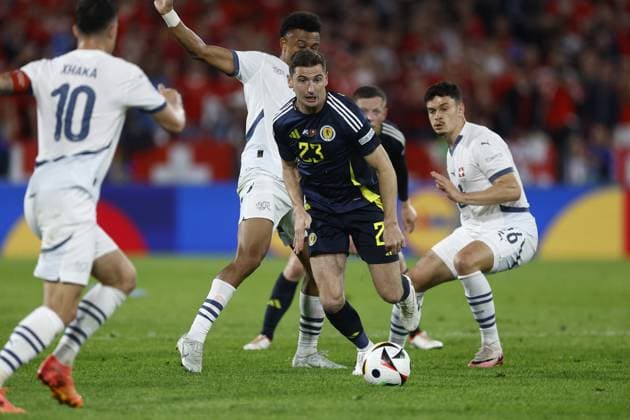 COLOGNE, RheinEnergie Stadium, 19-06-2024 , European Football Championship Euro2024, Group stage match no.13 between Scotland and Switzerland. Scotland player Kenny McLean Scotland - Switzerland (Euro2024)  x25536133x Copyright: