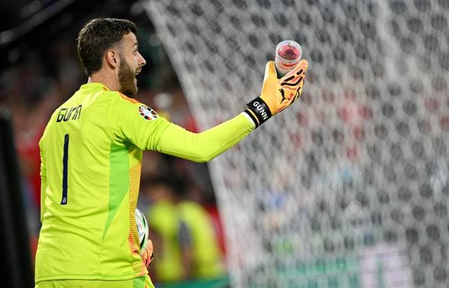 Fußball EURO 2024 Scotland - Switzerland 8712032 19.06.2024 Scotland s goalkeeper Angus Gunn reacts during the UEFA EURO, EM, Europameisterschaft,Fussball 2024 Group A soccer match between Scotland and Switzerland at the Cologne Stadium in Cologne, Germany. Alexey Filippov Sputnik Cologne Germany  Copyright: xAlexeyxFilippovx