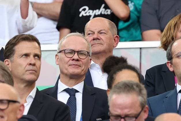 Chancellor of the Federal Republic of Germany, Olaf Scholz, Germany vs Hungary, Football, UEFA Euro 2024, Group stage, Matchday 2, 19 06 2024 Stuttgart Baden Wuerttemberg Germany Copyright: xkolbert-press ChristianxKolbertx