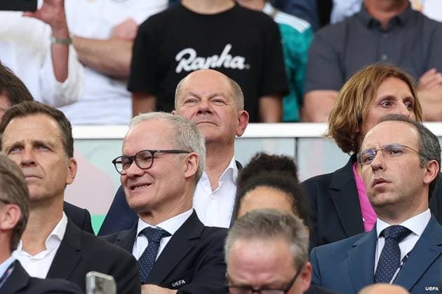 Chancellor of the Federal Republic of Germany, Olaf Scholz, Germany vs Hungary, Football, UEFA Euro 2024, Group stage, Matchday 2, 19 06 2024 Stuttgart Baden Wuerttemberg Germany Copyright: xkolbert-press ChristianxKolbertx
