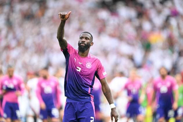 Euro 2024 Germany Hungary on 19 06 2024 in the MHPArena in Stuttgart Antonio Rüdiger Ruediger Germany celebrates after the victory , MT
