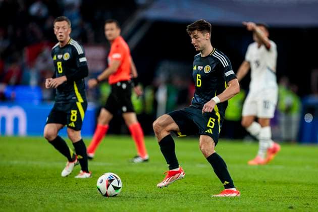 UEFA EURO 2024 Scotland Switzerland 19 06 2024 Kieran Tierney Scotland, 6 UEFA EURO 2024 Scotland Switzerland Stadion Köln, Cologne on 19 06 2024 Copyright: xBEAUTIFULxSPORTS Meuselx