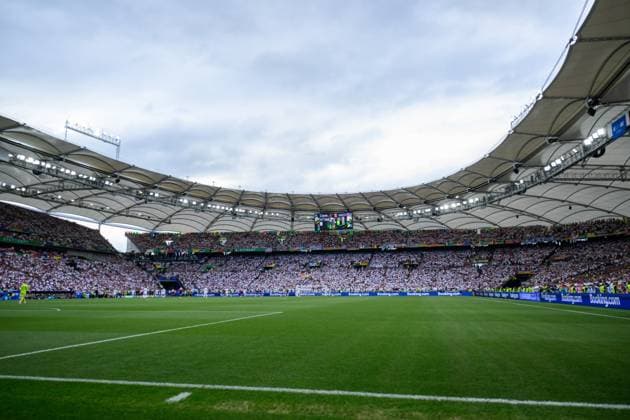 240619 Interior view of Stuttgart Arena during the UEFA Euro 2024 Football Championship match between Germany and Hungary on June 19, 2024 in Stuttgart Photo Jesper Zerman BILDBYRAN kod JZ JZ0542 fotboll football soccer fotballs em europamästerskap em uefa euro uefa european football championship euro 2024 tyskland germany hungary bbeng arena  Copyright: JESPERxZERMAN BB240619JZ210