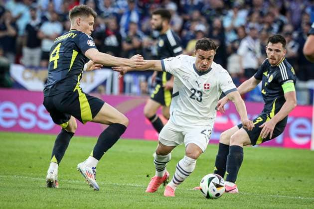 Xherdan Shaqiri 23 Attacking Midfield FOOTBALL : Ecosse vs Suisse- Euro 2024 Groupe A - Cologne Stadium Cologne (GER) 19-06-2024 ElyxandroCegarra Panoramic 