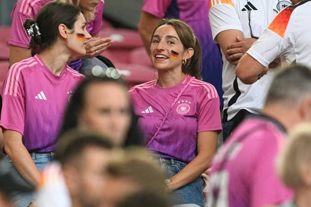 Euro 2024 Germany Hungary on 19 06 2024 in the MHPArena in Stuttgart Lena Wurzenberger the girlfriend of national coach Julian Nagelsmann Germany MT