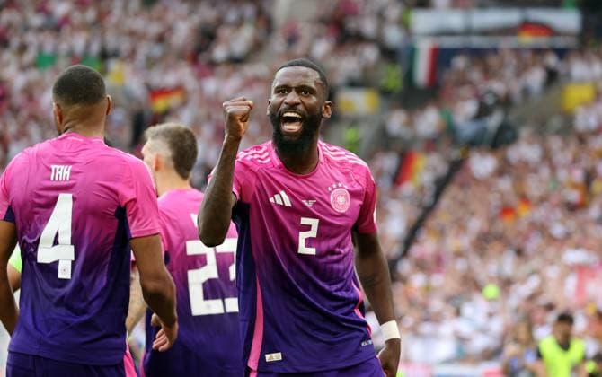 19 06 24 Germany Hungary Germany, Stuttgart, 19 06 2024, Football, UEFA Euro 2024, Germany Hungary Antonio Rüdiger Germany