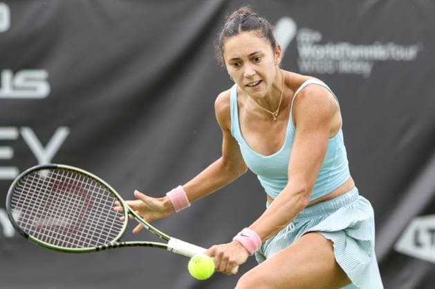 Ilkley Tennis Club, England, June 19th 2024: Mariam Bolkvadze during W100 Ilkley match against Harmony Tan at Ilkley Tennis Club on June 19th 2024. (Sean Chandler SPP) Copyright: xSeanxChandlerx xSPPx spp-en-SeChSp-W100 Ilkley - Mariam Bolkvadze v Harmony Tan - Ilkley Tennis Club-6