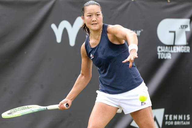 Ilkley Tennis Club, England, June 19th 2024: Harmony Tan during W100 Ilkley match against Mariam Bolkvadze at Ilkley Tennis Club on June 19th 2024. (Sean Chandler SPP) Copyright: xSeanxChandlerx xSPPx spp-en-SeChSp-W100 Ilkley - Mariam Bolkvadze v Harmony Tan - Ilkley Tennis Club-1