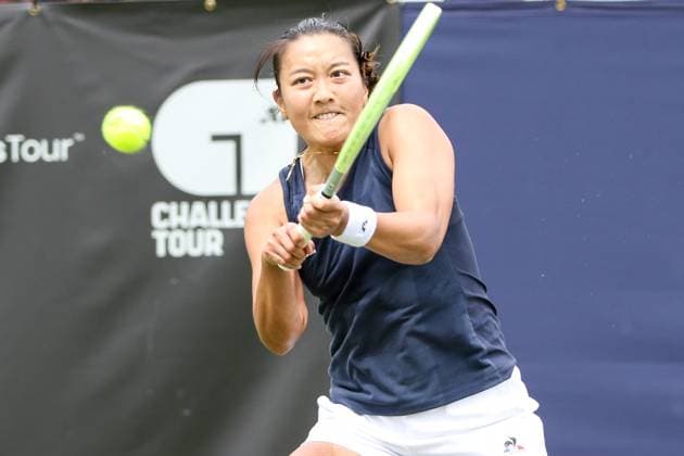 Ilkley Tennis Club, England, June 19th 2024: Harmony Tan during W100 Ilkley match against Mariam Bolkvadze at Ilkley Tennis Club on June 19th 2024. (Sean Chandler SPP) Copyright: xSeanxChandlerx xSPPx spp-en-SeChSp-W100 Ilkley - Mariam Bolkvadze v Harmony Tan - Ilkley Tennis Club-13