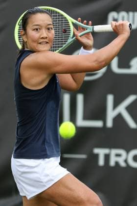 Ilkley Tennis Club, England, June 19th 2024: Harmony Tan during W100 Ilkley match against Mariam Bolkvadze at Ilkley Tennis Club on June 19th 2024. (Sean Chandler SPP) Copyright: xSeanxChandlerx xSPPx spp-en-SeChSp-W100 Ilkley - Mariam Bolkvadze v Harmony Tan - Ilkley Tennis Club-20