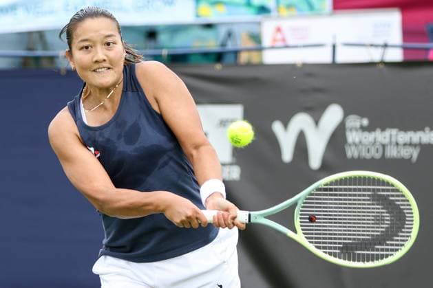 Ilkley Tennis Club, England, June 19th 2024: Harmony Tan during W100 Ilkley match against Mariam Bolkvadze at Ilkley Tennis Club on June 19th 2024. (Sean Chandler SPP) Copyright: xSeanxChandlerx xSPPx spp-en-SeChSp-W100 Ilkley - Mariam Bolkvadze v Harmony Tan - Ilkley Tennis Club-8