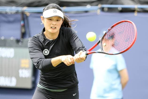 Ilkley Tennis Club, England, June 19th 2024: Arianne Hartono during W100 Ilkley match against Ella McDonald at Ilkley Tennis Club on June 19th 2024. (Sean Chandler SPP) Copyright: xSeanxChandlerx xSPPx spp-en-SeChSp-W100 Ilkley - Arianne Hartono v Ella McDonald - Ilkley Tennis Club-10