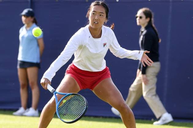 Ilkley Tennis Club, England, June 19th 2024: Ann Li during W100 Ilkley doubles match against Quinn Gleason and Qianhui Tang at Ilkley Tennis Club on June 19th 2024. (Sean Chandler SPP) Copyright: xSeanxChandlerx xSPPx spp-en-SeChSp-W100 Ilkley - Ann Li - Rebecca Marino v Quinn Gleason - Qianhui Tang - Ilkley Tennis Club-24