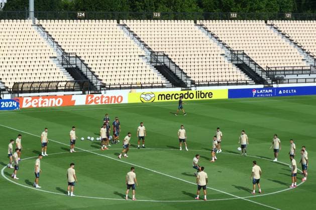 Argentina s fototballers during a training session ahead the match against Canada for the Copa America USA 2024, group A, group stage, at Kennesaw University Sports Field, near Atlanta city, on June 19, 2024 KENNESAW UNITED STATES Copyright: xALEJANDROxPAGNIx
