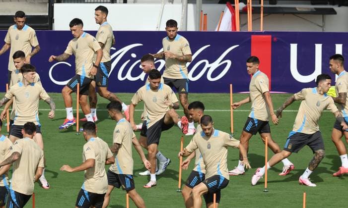 Football, Copa America, Argentina national team training