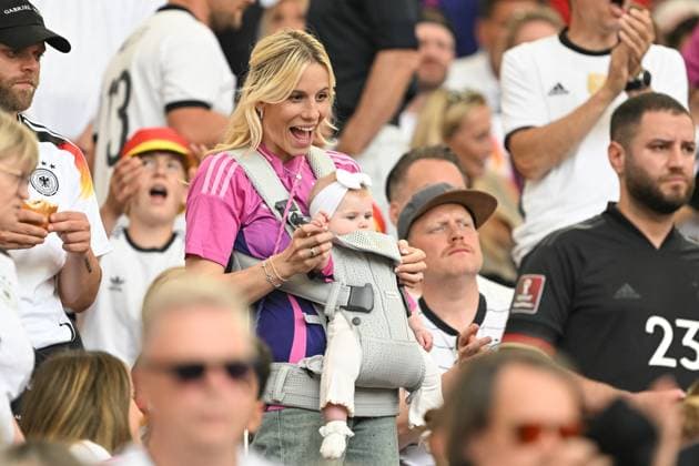 European Championship 2024 Germany Hungary on 19 06 2024 in the MHPArena in Stuttgart Sina Gross wife of Pascal Gross MT