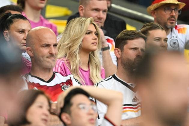 Euro 2024 Germany Hungary on 19 06 2024 in the MHPArena in Stuttgart Anika Bissel, wife of goalkeeper Manuel Neuer Germany MT