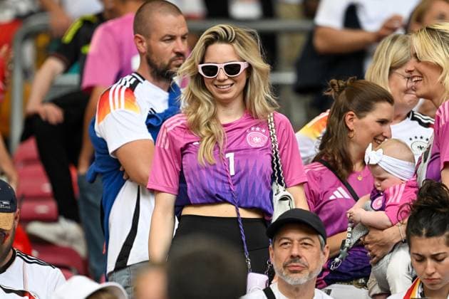 Euro 2024 Germany Hungary on 19 06 2024 in the MHPArena in Stuttgart Anika Bissel, wife of goalkeeper Manuel Neuer Germany MT
