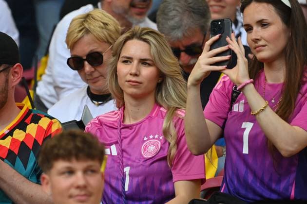 Anika BISSEL wife of goalkeeper Manuel NEUER , player wife group phase group A Germany GER Hungary HUN 2 0 on 19 06 2024, Stuttgart Arena Football UEFA EURO 2024 GERMANY from 14 06 2024 14 07 2024
