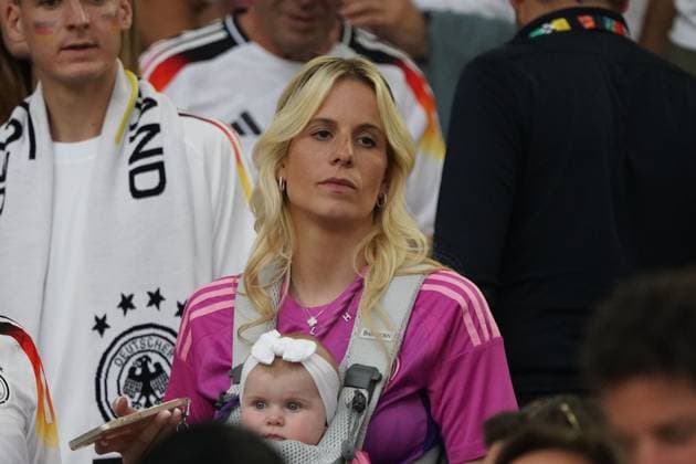 EURO 2024, Football, UEFA Euro 2024, EM 2024, Group stage, Group A, Germany Hungary, 19 06 2024, Stuttgartarena Stuttgart Jenny Groß wife of Pascal Gr0ß Germany, action, single image