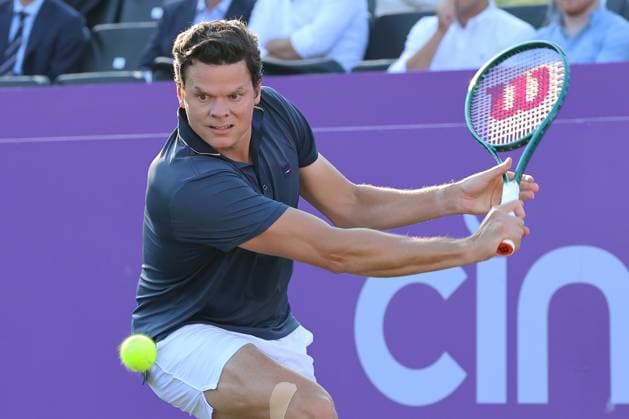 TENNIS - ATP, Tennis Herren Queen s Club Championships 2024 LONDON,ENGLAND,20.JUN.24 - TENNIS - ATP World Tour, Queen s Club Championships. Image shows Milos Raonic (CAN).  GEPAxpictures xAlanxGrieves
