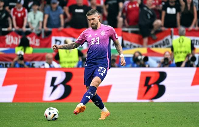 Football, European Championship, EURO 2024, Group A, MHP Arena Stuttgart Germany Hungary 2 0 Robert Andrich GER Action, single image