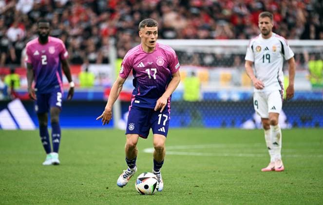 Football, European Championship, EURO 2024, Group A, MHP Arena Stuttgart Germany Hungary 2 0 Florian Wirtz GER Action, single image