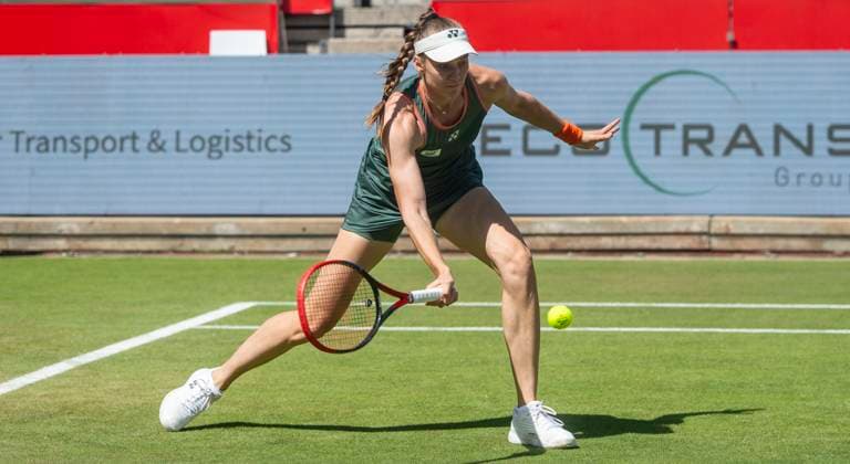 20 06 2024, WTA 500, Tennis, Women, ecotrans Ladies Open 2024, Berlin, Singles, Round of 16, Veronika Kudermetova Russia Elena Rybakina Kazakhstan Elena Rybakina Kazakhstan Berlin Steffi Graf Stadium Berlin Germany