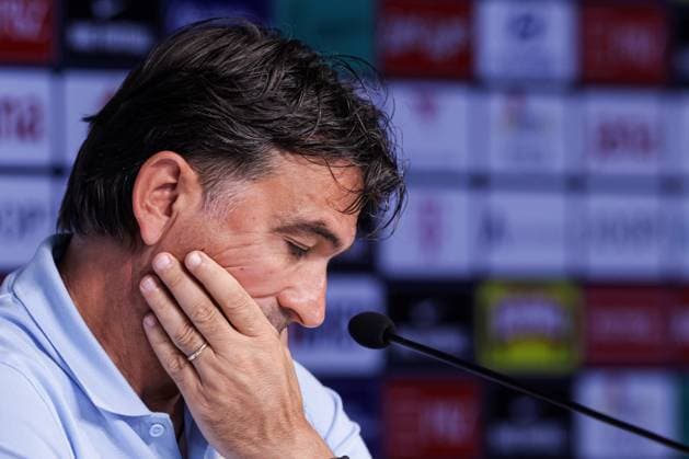 EURO 2024, Nationalteam Kroatien, Pressekonferenz PXL_Zlatko Dalic press conference, PK, Pressekonferenz Zlatko Dalic, Head Coach of Croatia, speaks to the media in Neuruppin, Germany on 20. June 2024. LukaxStanzl PIXSELL