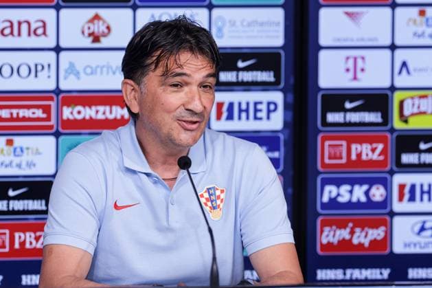 Sport Bilder des Tages EURO 2024, Nationalteam Kroatien, Pressekonferenz PXL_Zlatko Dalic press conference, PK, Pressekonferenz Zlatko Dalic, Head Coach of Croatia, speaks to the media in Neuruppin, Germany on 20. June 2024. LukaxStanzl PIXSELL