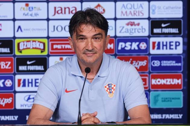 PXL_Zlatko Dalic press conference, PK, Pressekonferenz Zlatko Dalic, Head Coach of Croatia, speaks to the media in Neuruppin, Germany on 20. June 2024. LukaxStanzl PIXSELL
