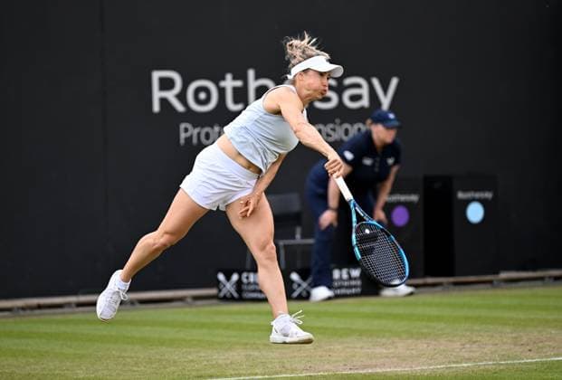 Yulia Putintseva of Kazakhstan in action during her second round match Rothesay Classic Birmingham, Day 4, Tennis, Edgbaston Priory Club, Birmingham, UK - 20 June 2024  Copyright: xAnnaxGowthorpe Shutterstockx 14543327h
