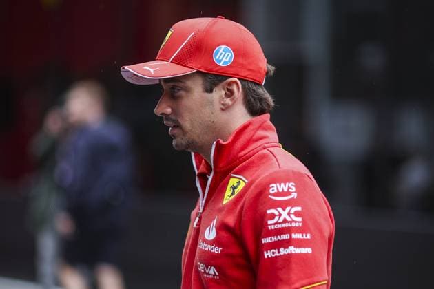 LECLERC Charles (mco), Scuderia Ferrari SF-24, portrait during the Formula 1 Aramco Gran Premio de Espana 2024, 10th round of the 2024 Formula One World Championship, WM, Weltmeisterschaft from June 21 to 23, 2024 on the Circuit de Barcelona-Catalunya, in Montmeló, Spain - F1 - SPANISH GRAND PRIX 2024 DPPI Panoramic  240620_R10_SPAGNA_DP_EA012376