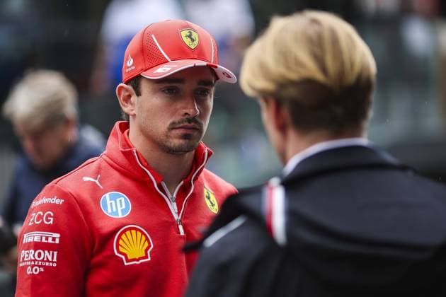LECLERC Charles (mco), Scuderia Ferrari SF-24, portrait during the Formula 1 Aramco Gran Premio de Espana 2024, 10th round of the 2024 Formula One World Championship, WM, Weltmeisterschaft from June 21 to 23, 2024 on the Circuit de Barcelona-Catalunya, in Montmeló, Spain - F1 - SPANISH GRAND PRIX 2024 DPPI Panoramic  240620_R10_SPAGNA_DP_EA012394