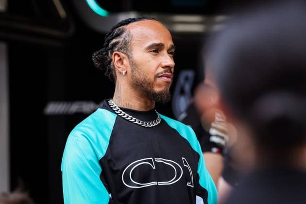 HAMILTON Lewis (gbr), Mercedes AMG F1 Team W15, portrait during the Formula 1 Aramco Gran Premio de Espana 2024, 10th round of the 2024 Formula One World Championship, WM, Weltmeisterschaft from June 21 to 23, 2024 on the Circuit de Barcelona-Catalunya, in Montmeló, Spain - F1 - SPANISH GRAND PRIX 2024 DPPI Panoramic  240620_R10_SPAGNA_DP_FG006642