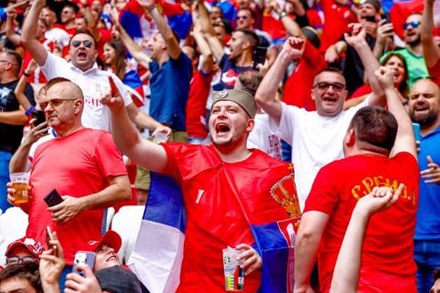 EURO 2024, Slovenia - Serbia, Fans before the match