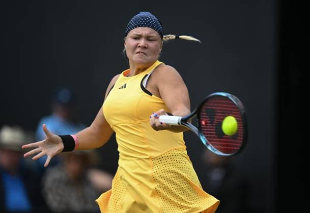 Diana Shnaider in action during her second round match Rothesay Classic Birmingham, Day 4, Tennis, Edgbaston Priory Club, Birmingham, UK - 20 June 2024  Copyright: xAnnaxGowthorpe Shutterstockx 14543327y
