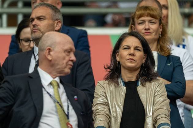 Annalena Baerbock Foreign Minister Germany , GER, Slovenia SVN vs Serbia SRB , European Football Championship, UEFA EURO 2024, Group E, Matchday 2, 20 06 2024, GER, Slovenia SVN vs Serbia SRB , European Football Championship, UEFA EURO 2024, Group E, Matchday 2, 20 06 2024 Munich Copyright: xEibner-Pressefoto SaschaxWaltherx EP_SWA
