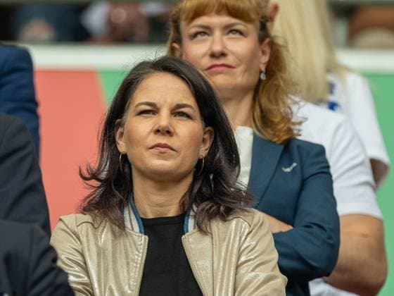 Annalena Baerbock Foreign Minister Germany , GER, Slovenia SVN vs Serbia SRB , European Football Championship, UEFA EURO 2024, Group E, Matchday 2, 20 06 2024, GER, Slovenia SVN vs Serbia SRB , European Football Championship, UEFA EURO 2024, Group E, Matchday 2, 20 06 2024 Munich Copyright: xEibner-Pressefoto SaschaxWaltherx EP_SWA