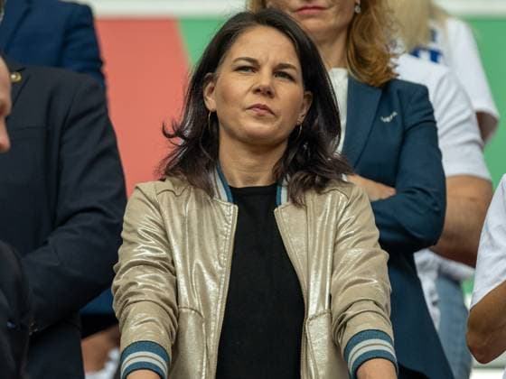Annalena Baerbock Foreign Minister Germany , GER, Slovenia SVN vs Serbia SRB , European Football Championship, UEFA EURO 2024, Group E, Matchday 2, 20 06 2024, GER, Slovenia SVN vs Serbia SRB , European Football Championship, UEFA EURO 2024, Group E, Matchday 2, 20 06 2024 Munich Copyright: xEibner-Pressefoto SaschaxWaltherx EP_SWA
