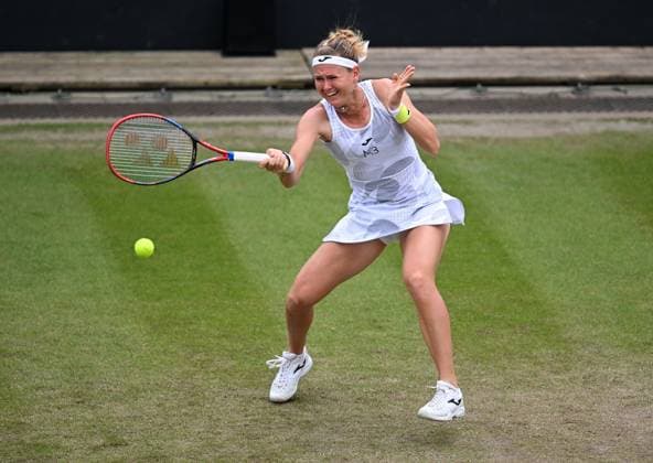 Marie Bouzkova of the Czech Republic in action during her second round match Rothesay Classic Birmingham, Day 4, Tennis, Edgbaston Priory Club, Birmingham, UK - 20 June 2024  Copyright: xAnnaxGowthorpe Shutterstockx 14543327aq