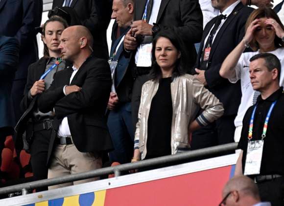 20 06 2024, Football UEFA EURO 2024, preliminary round, Group C, Slovenia Serbia, in the Football Arena Munich Federal Foreign Minister Annalena Baerbock Germany